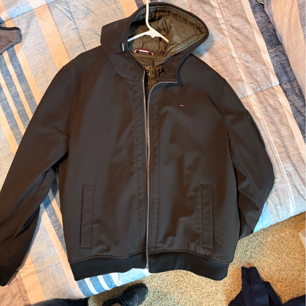 Tommy Hilfiger Black Windbreaker Jacket